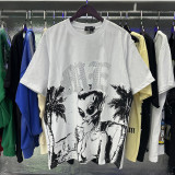 MIXED EMOTION American fashion brand Angel high street rhinestone vintage loose short-sleeve full-print unisex T-shirt