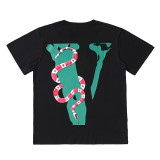VLONE FOG short-sleeve Grim Reaper limited edition large V high street T-shirt, loose fit, printed, American style, JUICE WRLD collaboration tee