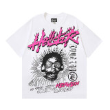 25ss Cross-Border Foreign Trade Hellstar American Trend High Street Retro Print Summer Loose Short-Sleeve T-Shirt Unisex