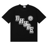 25ss cross-border European and American trendy brand RHUDE character, coconut tree, and letter print American style short-sleeve T-shirt, unisex