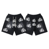 Cross-border American fashion Hellstar series new high-quality terry casual shorts with drawstring, unisex