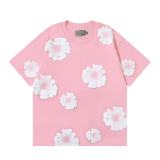 25ss Summer New DT European and American Trendy Brand Foam Cotton High Street Loose Street Style Short Sleeve T-Shirt Unisex Set