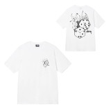 Summer short-sleeve Stus heavy-duty long-sleeve with correct lettering, high-quality American streetwear brand for couples