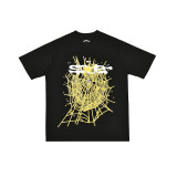 25ss Cross-Border Foreign Trade Sp555der American Trend High Street Rhinestone Foam Print Loose Fit Unisex Short Sleeve T-Shirt
