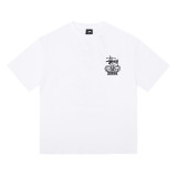 Cross-border European and American foreign trade S-letter printed cartoon series street casual loose-fitting unisex short-sleeve shirt