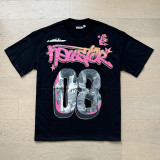 25ss Summer New American Style Trendy Brand Hell Star Unisex Couple's Oversized Loose Pullover Short Sleeve T-Shirt Tee