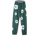 Foreign trade American-style trendy brand high-quality foam-printed high street pants, unisex.