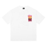 Cross-border European and American foreign trade S-letter printed cartoon series street casual loose-fitting unisex short-sleeve shirt