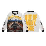 25ss cross-border foreign trade GOD American style trendy brand high street washed distressed loose casual long-sleeve T-shirt unisex