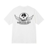 6STU New T-Shirt for Men and Women, Short Sleeve T-Shirt with Cow Print, Loose Fit, 230g, Summer Tee