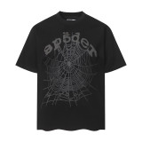 26ss Cross-Border Foreign Trade Sp555der American Style Trendy Brand High Street Printed Foam Loose Casual Short Sleeve T-Shirt for Men and Women