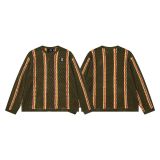 23S STU new knitted sweater with curved letter print, unisex, suitable for couples, versatile, pure cotton, long sleeve