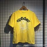 Cross-border trendy brand Sp555der loose hip-hop spider web letter t-shirt, couple's matching classic casual short sleeve