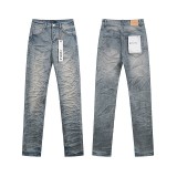 Ksubi trendy brand Purple new AM splatter-print high street retro ripped casual slim-fit jeans for men and women