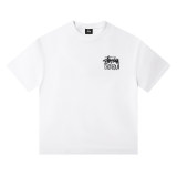 Cross-border European and American foreign trade S-letter printed cartoon series street casual loose-fitting unisex short-sleeve shirt