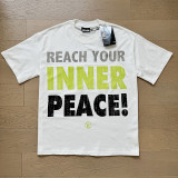 American Trend Hell Star Ins-style retro printed top for men and women, casual trendy pure cotton washed short-sleeve T-shirt
