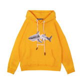 Wholesale cross-border trendy brand palm black and white decapitated bear embroidered hoodie for men and women, casual loose-fitting sweatshirt jacket