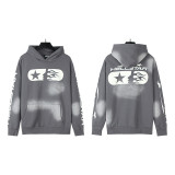 Hellstar American-style trendy brand high street washed distressed loose streetwear hoodie and pants set for men and women