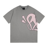 Syna World European and American trendy brand letter print high street hip-hop summer casual trendy short-sleeve T-shirt for men