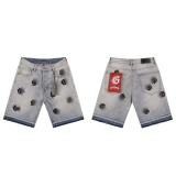 Cross-border foreign trade GOD trendy high street rock band washed vintage embroidered men's denim flared pants