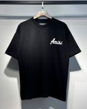 Summer new short-sleeve AM1R1 ICON letter print loose t-shirt, men's trendy casual half-sleeve top, women's