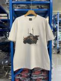 High-quality SAINT MICHAEL ICON washed vintage short-sleeve trendy retro print couple's T-shirt for men and women