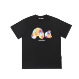 Wholesale cross-border European and American trendy brand Palm Angels decapitated bear print short-sleeve t-shirts for men and women, couples' high street half-sleeve shirts