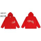 25ss Fall/Winter New GOD Fashion High Street Retro Simple Letter Casual Cardigan Hooded Sweatshirt Unisex Set
