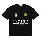 25ss cross-border European and American trendy brand RHUDE character, coconut tree, and letter print American style short-sleeve T-shirt, unisex