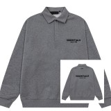 FOG Essentials heavyweight high street fashion brand hooded sweatshirt with fleece lining for autumn and winter, suitable for couples, men and women
