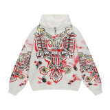 Cross-border American fashion brand VALE's new street hip-hop American-style washed vintage cotton sweatshirt with printed trendy design