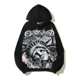 Godspeed Cross-Border 25ss Fall/Winter New Direct Print Washed Vintage Pure Cotton Hip-Hop American Style Hoodie Sweatshirt
