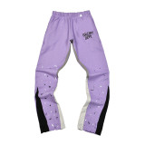 25ss European and American trendy brand GALLERY DEPT hand-painted splatter ink graffiti print patchwork pure cotton sweatpants casual trousers