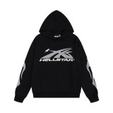 24ss American high street fashion brand HELL street heavy print terry sweatshirt casual sports hooded set for men and women