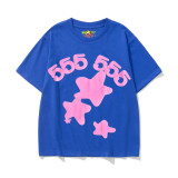 New Summer Spider Web Foam Print European and American Street Fashion Casual Loose Unisex Pullover Short Sleeve T-Shirt