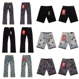 Cross-border foreign trade GOD trendy high street rock band washed vintage embroidered men's denim flared pants