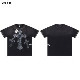 Cross-border foreign trade American vintage street retro trendy brand Japanese cartoon short-sleeve men's hip-hop printed T-shirt