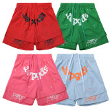 Summer new model Sp555der European and American trendy brand high street spider letter loose sports shorts for men and women beach shorts