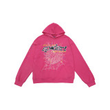 25ss cross-border foreign trade Sp555der American-style trendy brand foam letter full rhinestone hoodie sweatshirt and pants for men and women