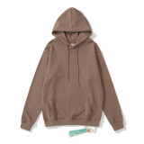 25 trendy off-brand OW series arrow oil painting graffiti print loose casual unisex hooded sweatshirt set