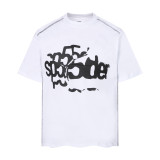 26ss Cross-Border Foreign Trade Sp555der American Style Trendy Brand High Street Printed Foam Loose Casual Short Sleeve T-Shirt for Men and Women