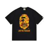 BAPE TShirt SS Summer Ape Head Little Monkey Camouflage Unisex Short Sleeve Round Neck T-Shirt for Men