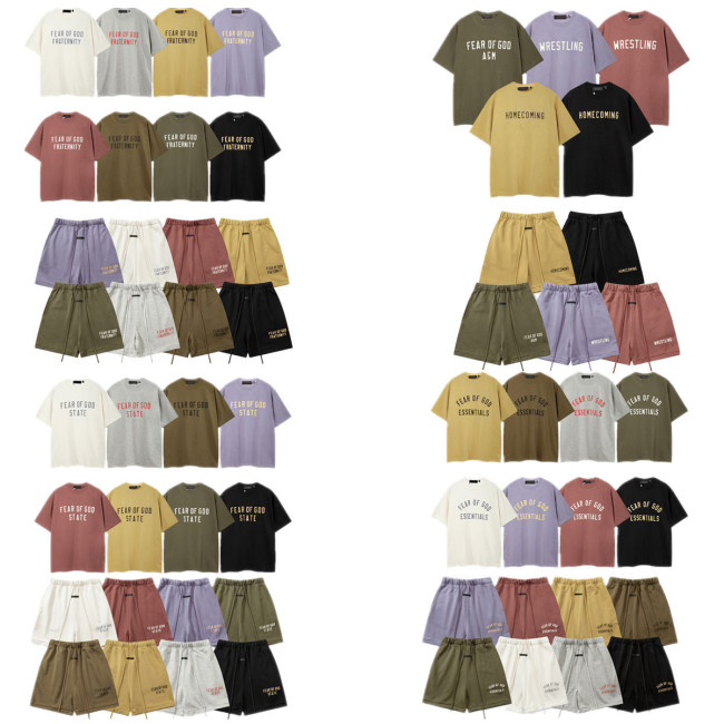 FOG ICON ESSENTIALS American high street style summer loose-fitting couple's short-sleeve trendy heavyweight T-shirt for men and women