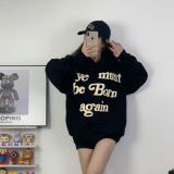 American-style trendy brand, European and American influencer style hoodie with foam heart print graffiti, unisex hooded sweatshirt wholesale