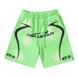 Cross-border American fashion Hellstar series new high-quality terry casual shorts with drawstring, unisex