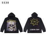 25 Cross-border Trendy American Retro God Classic Print Hooded Sweatshirt for Men and Women, Pure Cotton, High Quality, Loose Fit