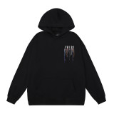 25ss cross-border foreign trade high-quality AMI American streetwear brand loose-fit printed hooded unisex sweatshirt wholesale