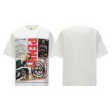 Cross-border American streetwear brand Vall washed distressed printed short-sleeve hip-hop loose street fashion T-shirt for men and women