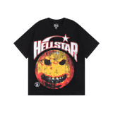 25ss cross-border European and American trendy brand hell hip-hop printed letter high street casual loose pure cotton short-sleeve unisex shirt