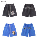 25ss Summer New Godspeed American Style Trendy Rock Street Hip-Hop Vintage Washed Printed Shorts